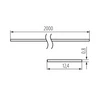 Aluprofil fedlap 13mm ledszalaghoz 2m / darab 26567 SHADE J/K-W 2M fedlap