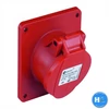 Dugalj beépíthető 16A 5-pólus 400V(50+60Hz) piros egyenes IP44 műanyag 3005-309-1600 TP Electric (Dafb-164)