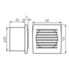 Ventilátor alap 100mm siklócsapágyas + időzítő 100m3/h , kettős szigetelésű EOL100T 70938