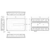 Kiselosztó  süllyesztett  átlátszó ajtó 38modul (2x19) 2sor IP40 Fehér PE/N sín 3338-FT