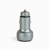 Autós szivargyújtó adapter Type-C PD és USB aljzattal, gyorstöltéssel - feszültségkijelzéssel - 48W