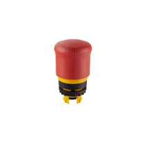 Gomba nyomógombfej vészleállító átm.:38mm piros reteszelt M22-PV 216876