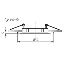 Spotlámpa beépíthető fix matt króm LUTO CTX-DS02B-C/M 2583