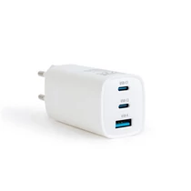 Hálózati töltő adapter fehér 20W 1x USB-A, 2xUSB-C 3A (Type-C PD 45W-os gyorstöltés) 55060