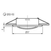 Spotlámpa beépíthető billenthető króm MR16 IP20 ARGUS II CT-2115-C  37159