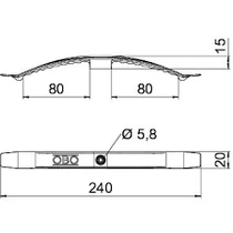 Kábelrögzítő kezeletlen 16-db NYM3x1,5-hez világosszürke 2033 OBO-BETTERMANN 2205033