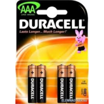 Elem Duracell mini ceruza AAA LR03 1,5V Power (4db/csomag)