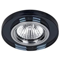 LED Spot MR16 GU5.3 12V fényforrásokhoz IP20 fekete üveg, kerek  925777R/BK