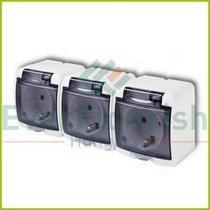 Aquastar 3-as dugalj, FK, átlátszó fedéllel, IP44 22131