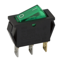Beépíthető kapcsoló, zöld jelzőlámpával, 0-1, P 16A 09050ZO