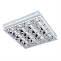Tükrös rácsos süllyesztett alutükrös 418W EVG T8-as csövekhez lámpatest RSTR N 418 PT-EVG-H 31046