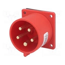 Dugalj dugvilla 32A 5-pólus 400V(50+60Hz) piros IP44 műanyag 625-6 PC Electric (Dfr-324)