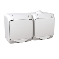 Cedar Plus 162/2 dupla dugalj IP44 fehér WDE000523