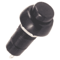 Nyomógomb kerek fekete 125V max.: 3A, átmérő 19mm (5db/csom) SP 10/BK
