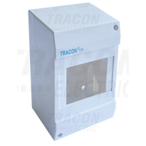 Kiselosztó  falon kívüli ajtó nélkül 4M IP42 fehér Tracon EDFK-4/1AN 