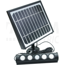 Reflektor ledes 8W solár 700lm 4000K, IP65 100-240VAC  3.7V/4000mAh akkumulátorral mozgásérzékelővel LSFLSP8W
