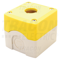 Nyomógombház tokozat sárga IP66 NYGD-1YE Tracon ( 1 / csomag )