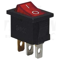 Beépíthető kapcsoló 0-1, 1P jelzőlámpával TES-33