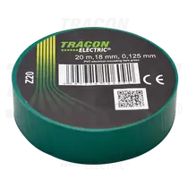 Szig.szalag 20m x 19mm zöld, PVC, 0-90°C, 40kV/, Z20 Tracon 