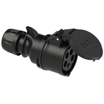 PCE csatlakozóaljzat lengő 32A/5P 400V fekete IP44 (Dafh-324) 225-6x