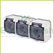 Aquastar 3-as dugalj, FK, átlátszó fedéllel, IP44 22131