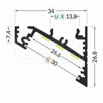 Aluprofil sarok ledszalaghoz  98030020 "Corner27"