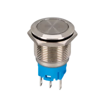 Beépíthető fém nyomógomb 1z + 1NY 5A, IP65  250VAC  401549