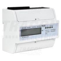 Fogyasztásmérő, direkt, 3 fázis 10A / 100A, digitális, 7 modulos TVOF37