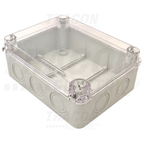 Kötődoboz 190x145x80 átlátszó fedéllel IP67 MED19148T