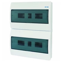 Kiselosztó  falon kívüli átlátszó ajtó 36 modul 2x18 IP42 fehér PE/N sín 280350 BC-O-2/36-ECO
