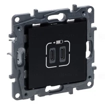 Niloé Step fekete 2xUSB-C töltőaljzat 5V 3A 15W 863539