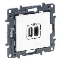 Niloé Step fehér 2xUSB-A+C töltőaljzat 5V 3A 15W 863140