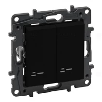 Niloé Step 105 2x1P csillárkapcsoló +jelzőfény fekete 863515
