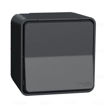 MUREVA 102 Kétpólusú kapcsoló 16A komplett antracitszürke IP55 MUR35033