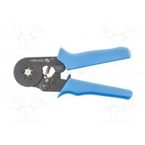 Érvéghüvelyprés, szigetelt és nem szigetelt érvéghüvelyekhez 0,25-6mm2, HT1P190