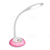 Asztali lámpa, RGB talp, szabályozható fényerő, 5W, 550lm, 5000K, fehér, hálózati adapterrel, deLux DEL1685