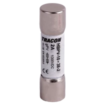 Hengeres biztosítóbetét 10x38 2A 1000VDC,10kA HBPV-10X38-2