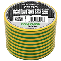 Szig.szalag Zöld/Sárga 20m x 50mm Tracon ZS50