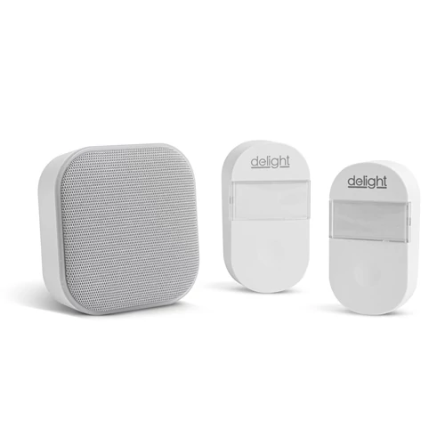 Vezeték nélküli, kinetikus csengő, éjjeli fénnyel két beltéri egységgel 0-100m, 55346WH-2