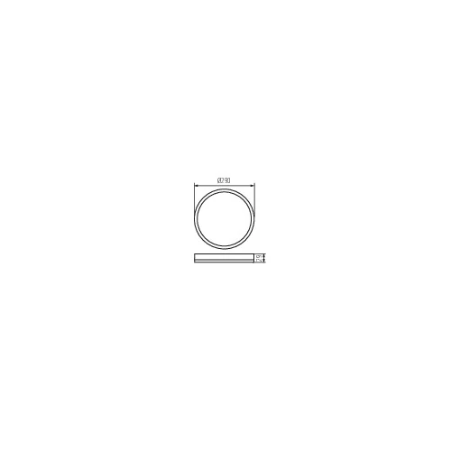 Mennyezeti lámpa kerek 18,5W 4000K 1800lm IP54 átm.: 290mm fehér AZPO LED 18,5W-NW-O-W 31502