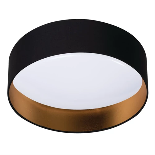 Mennyezeti lámpa kerek fekete / arany átm.:400mmx116mm, beépített ledekkel, 1450lm 3000K IP20 36465 RIFA LED 17,5W WW B/G lámpa