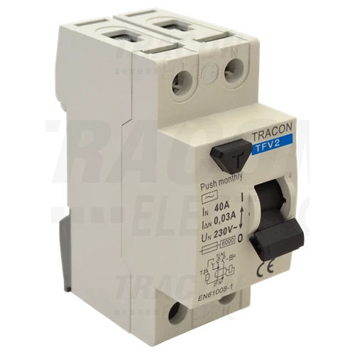 FI 2P 25A 6kA 30mA A / AC osztályú TFG2-25030