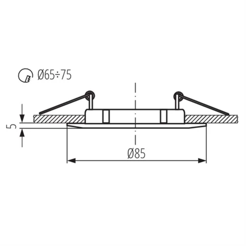 Spotlámpa beépíthető fix matt króm LUTO CTX-DS02B-C/M 2583