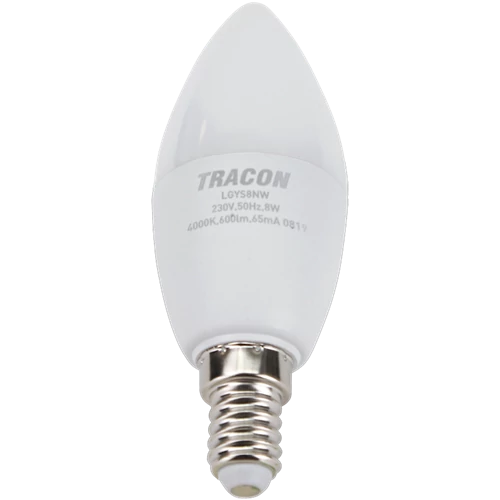 Led E14 8W gyertya 4000K 180° 720lm LGYS8NW