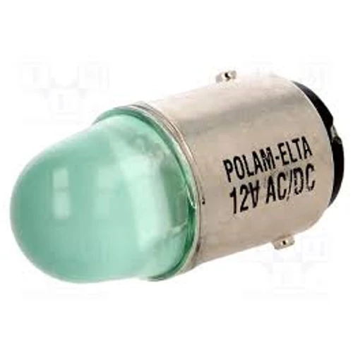 BA15D LED 1W zöld 230V AC/DC  BA15D-230AC-G