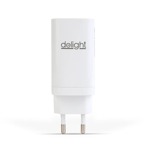 Hálózati töltő adapter fehér 20W 1x USB-A, 2xUSB-C 3A (Type-C PD 45W-os gyorstöltés) 55060