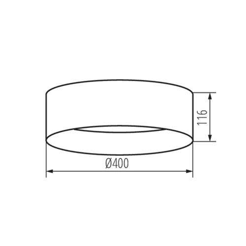 Mennyezeti lámpa kerek fehér átm.:400mmx116mm, beépített ledekkel, 1500lm 4000K IP20 36460 RIFA LED 17,5W NW W/W lámpa