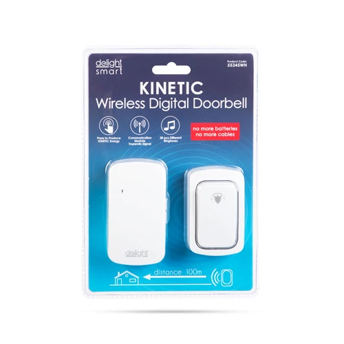 Vezeték nélküli, kinetikus csengő , 0-100m, 55345WH