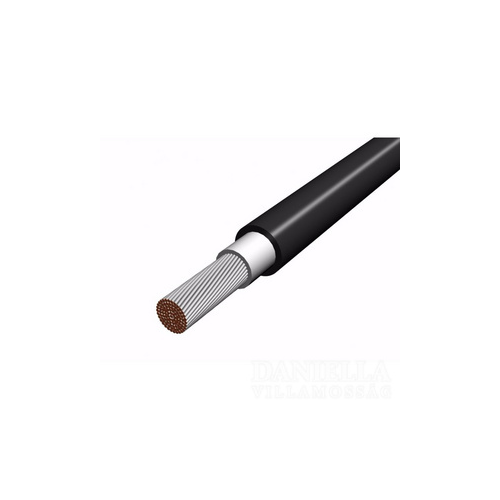 NSGAFOU 1X6 zárlatbiztos fekete vezeték 1,8/3kV átm.: (7,4mm) 