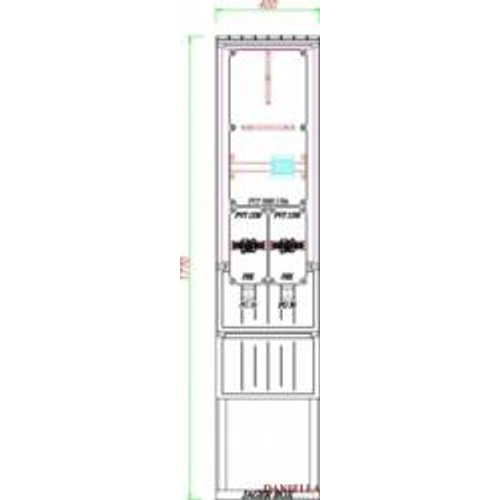 Fogyasztásmérőszekrény lábazattal 3F 1-szintes 1-mérőhely 1modul PVT-K-L 3Fm Csatári Plast PVT-K-L  3